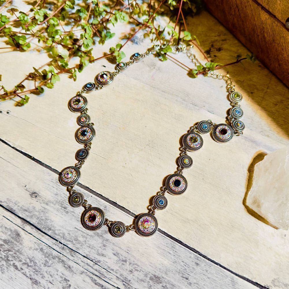 Vintage Lia Sophia Crystal Seltzer Necklace